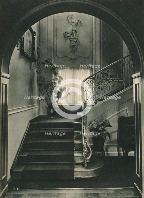 'Haus H., Dresden: The Staircase. Designed by Professor E Haiger; executed by the Vereinigte Werksta Artist: Unknown.