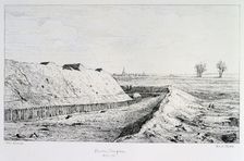 Haute Brugeres, Siege of Paris, 1870-1871. Artist: Paul Roux