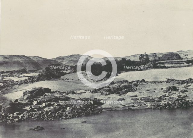 Haute-égypte. Entrée de la première Cataracte, 1850. Creator: Maxime du Camp.