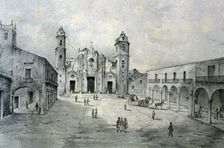 Havana Cathedral, 1840. Creator: Mialhe, Federico (1810-1881)