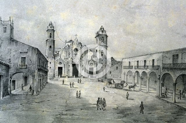 Havana Cathedral, 1840. Creator: Mialhe, Federico (1810-1881).