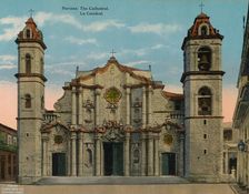 Havana Cathedral, Cuba, c1920
