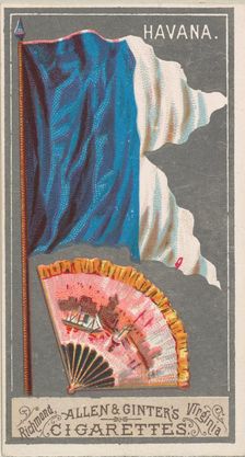 Havana, from the City Flags series (N6) for Allen & Ginter Cigarettes Brands, 1887. Creator: Allen & Ginter