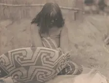 Havachach weaving (Maricopa Tribe, Arizona), 1907 Creator: Edward Sheriff Curtis