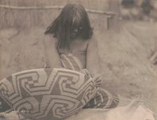 Havachach weaving (Maricopa Tribe, Arizona), 1907 Creator: Edward Sheriff Curtis