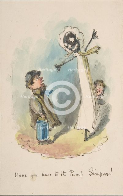 Have You Been to the Pump, Simpson?, 1837-64. Creator: John Leech.