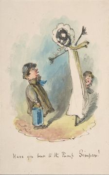 Have You Been to the Pump, Simpson?, 1837-64. Creator: John Leech