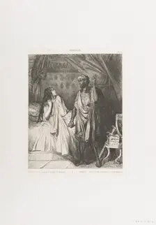 Have you pray'd tonight, Dedesmona?: plate 12 from Othello (Act 5, ..., etched 1844, reprinted 1900. Creator: Theodore Chasseriau