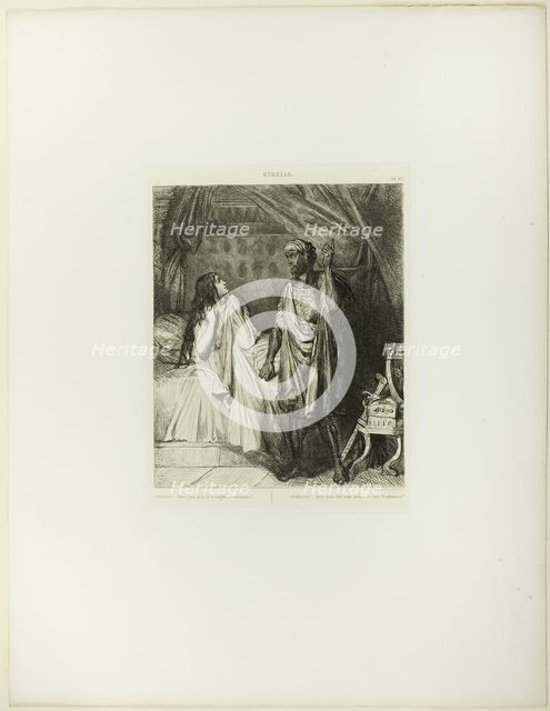 Have you pray'd tonight, Desdemona?, plate twelve fom Othello, 1844. Creator: Theodore Chasseriau.