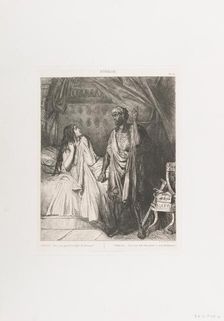 Have you pray'd tonight, Dedesmona?: plate 12 from Othello (Act 5, ..., etched 1844, reprinted 1900. Creator: Theodore Chasseriau