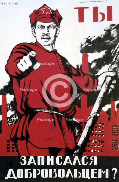 'Have You Volunteered?', 1929.  Artist: Dmitriy Stakhievich Moor