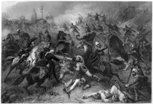 Havelock's column attacking the mutineers before Cawnpore 1857, (c1860)