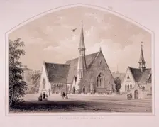 Haverstock Hill Chapel, Hampstead, London, c1850. Artist: F Bedford