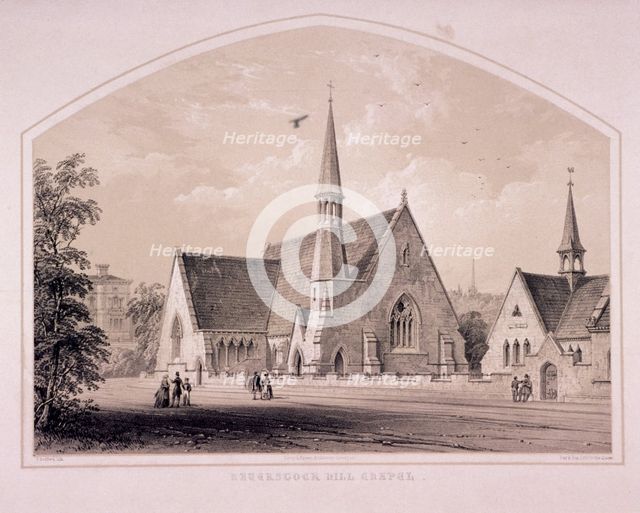 Haverstock Hill Chapel, Hampstead, London, c1850. Artist: F Bedford