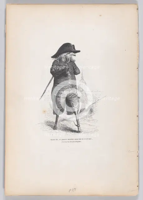 Having said that, this poor invalid gives us a curtsy, and goes hobbling off from S..., ca. 1837-47. Creator: Andrew Best Leloir.