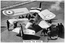 Hawker Osprey on the deck of the aircraft carrier HMS Eagle 1937