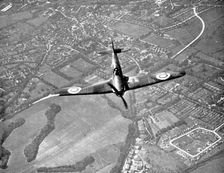 Hawker Hurricane in flight, Battle of Britain, World War II, 1940
