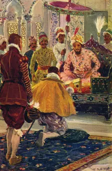 Hawkins Presenting King James's Letter to the Great Mogul 1608 (c1912)