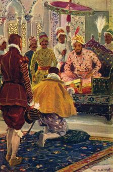 Hawkins Presenting King James's Letter to the Great Mogul 1608 (c1912)
