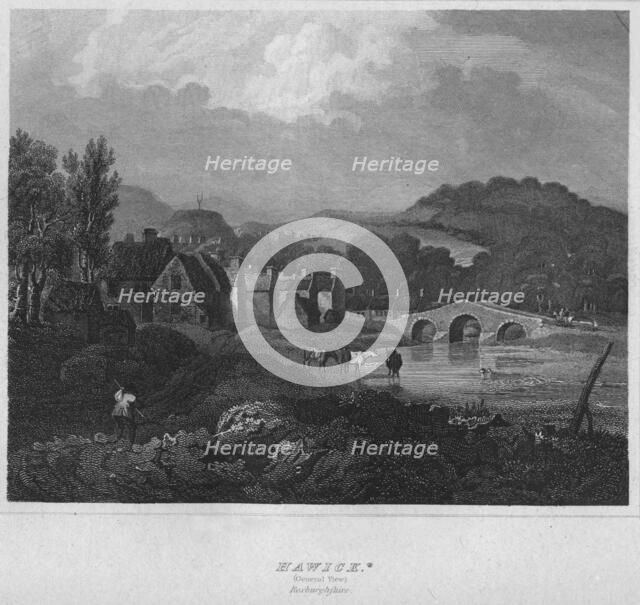 'Hawick. (General View.) Roxburghshire', 1814. Artist: John Greig.
