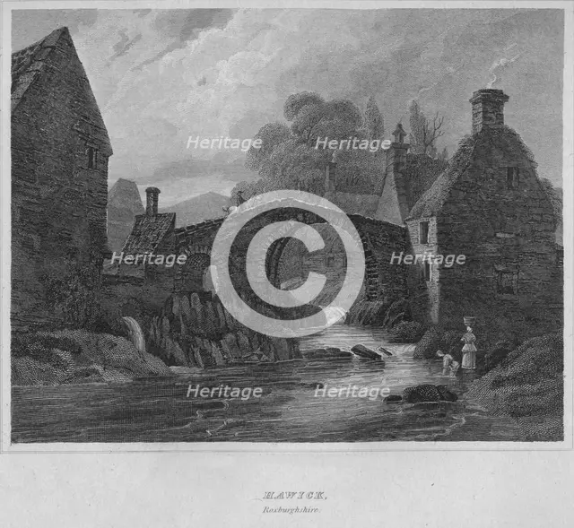 'Hawick, Roxburghshire', 1814. Artist: John Greig.
