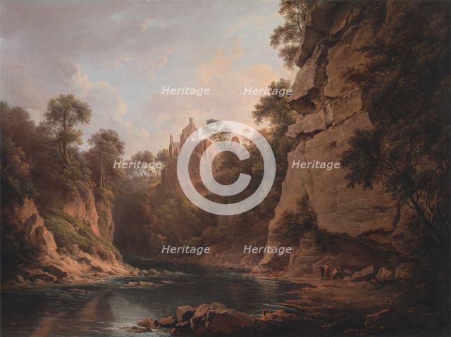Hawthornden Castle, near Edinburgh, between 1820 and 1822. Creator: Alexander Nasmyth.