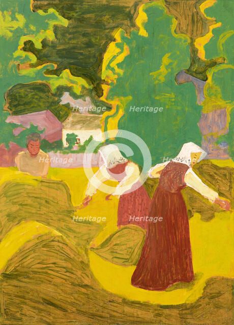 Hay making, c.1903. Creator: Giacometti, Giovanni (1868-1933).