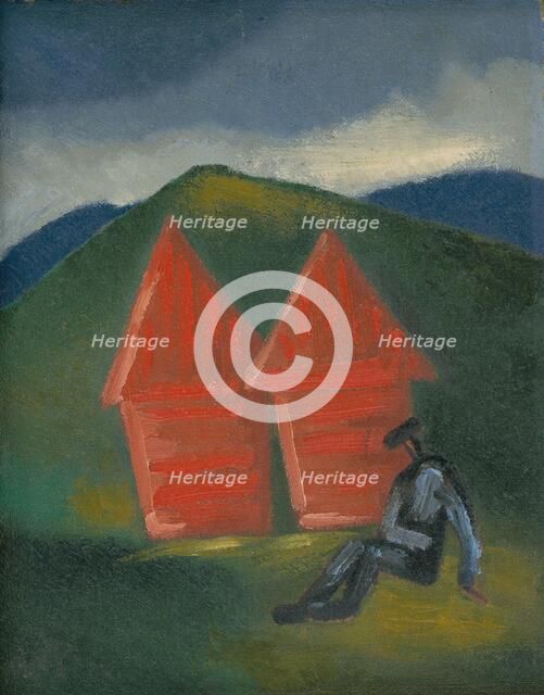 Hay Barns, around 1933. Creator: Mikulas Galanda.