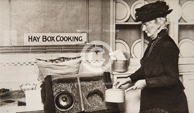 Hay box cooking, World War I, c1914-c1918. Creator: S and G.