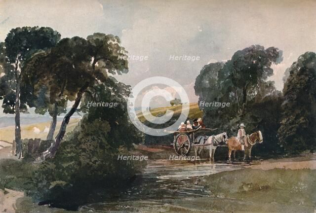 'Hay Cart Crossing a Stream', c1824. Creator: Peter de Wint.