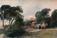 Hay Cart Crossing a Stream c1824. Creator: Peter de Wint
