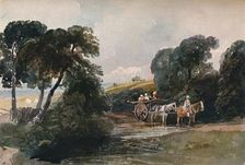 Hay Cart Crossing a Stream c1824. Creator: Peter de Wint