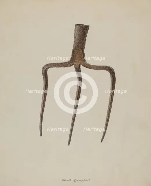 Hay Fork, 1938. Creator: Albert Geuppert.