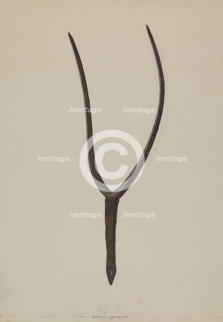 Hay Fork, 1938. Creator: Albert Geuppert.