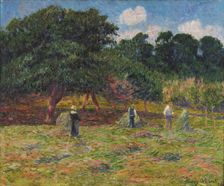 Hay harvest, 1898. Creator: Moret, Henry (1856-1913)