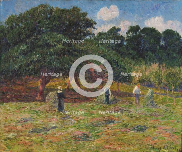 Hay harvest, 1898. Creator: Moret, Henry (1856-1913).
