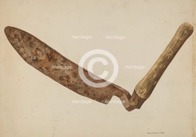 Hay Knife, c. 1938. Creator: Alfonso Moreno.