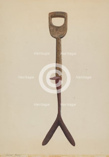 Hay Knife, c. 1938. Creator: Samuel Faigin.