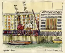 Hay's Wharf, Thames c1951. Creator: Shirley Markham