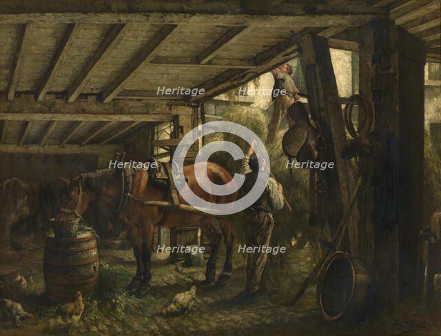 Haycart, c1860-1900. Creator: Jan Stobbaerts.