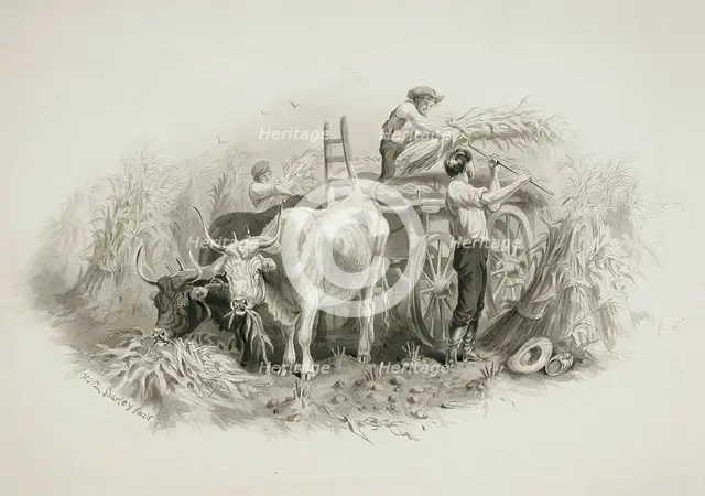 Haying Scene, 19th century. Creator: Felix Octavius Carr Darley.