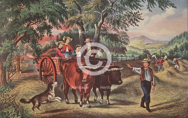 Haying-time, The First Load, pub. 1868, Currier & Ives (Colour Lithograph)