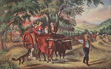 Haying-time, The First Load, pub. 1868, Currier & Ives (Colour Lithograph)