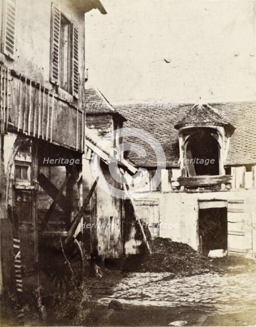 Hayloft & Courtyard, 1844. Creator: Louis-Désiré Blanquart-Evrard.