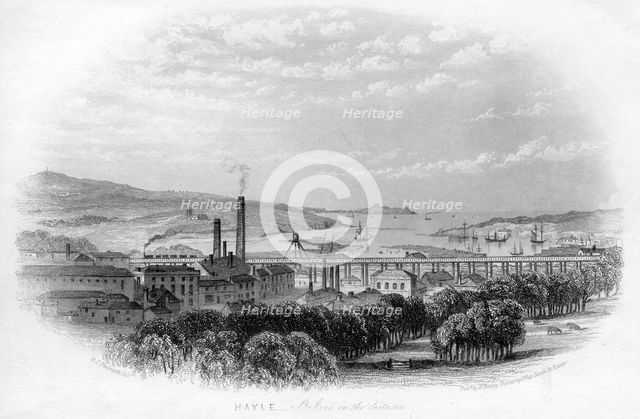 'Hayle St Ives in the distance', c1860.  Creator: Unknown.