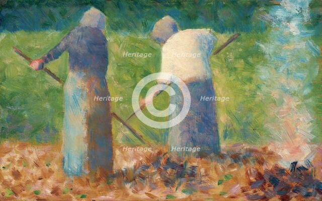 Haymakers at Montfermeil, c. 1882. Creator: Georges-Pierre Seurat.