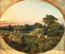 Haymaking Mathew's Field, Handsworth, Birmingham, dated 01/07/1859. Creator: William Ellis