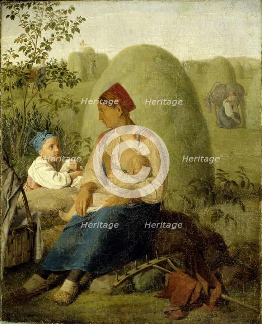 Haymaking, before 1827. Artist: Venetsianov, Alexei Gavrilovich (1780-1847)