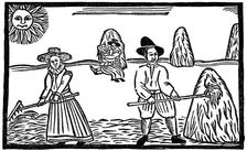 Haymaking, early 17th century, (1910)