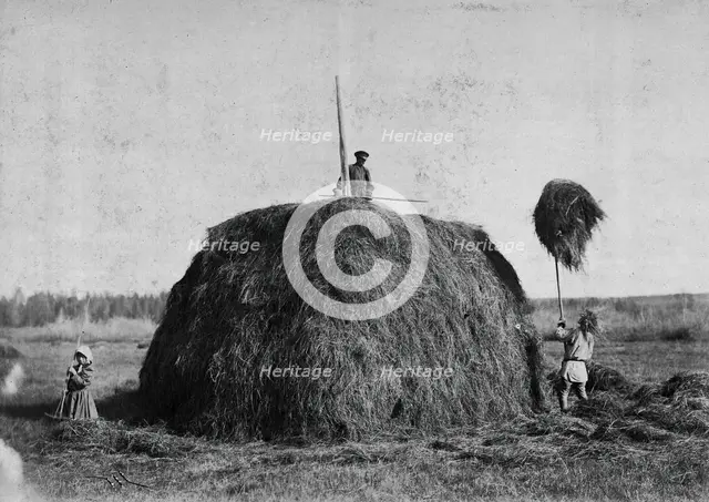 Haymaking, late 19th cent - early 20th cent. Creator: I Popov.